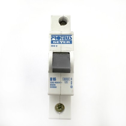 Proteus Geyer 2616B B16 16A 16 Amp MCB Circuit Breaker Type B